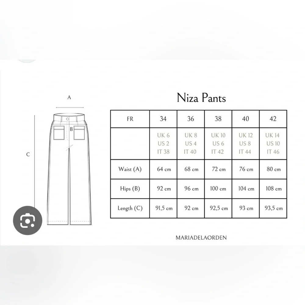 NWT Mariadelaorden niza white pants size 4 (36)